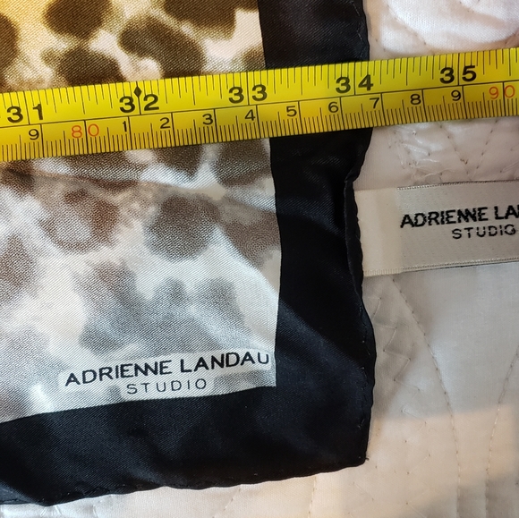 Adrienne Landau Silk Leopard print scarf - Picture 14 of 15
